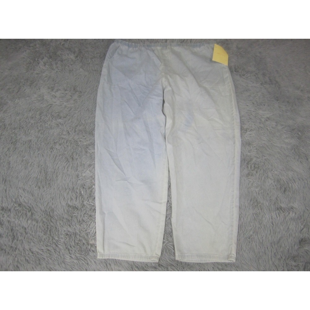 Denim & Co Pants Womens 3X Blue Pull On Stretch Denim Ankle Casual Light Wash